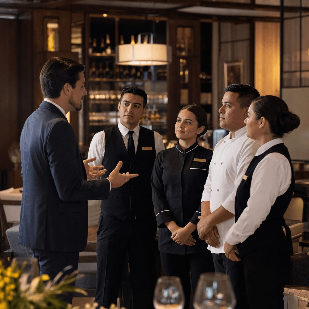 Asesoría a supervisores y mandos medios de restaurante con capacitación profesional